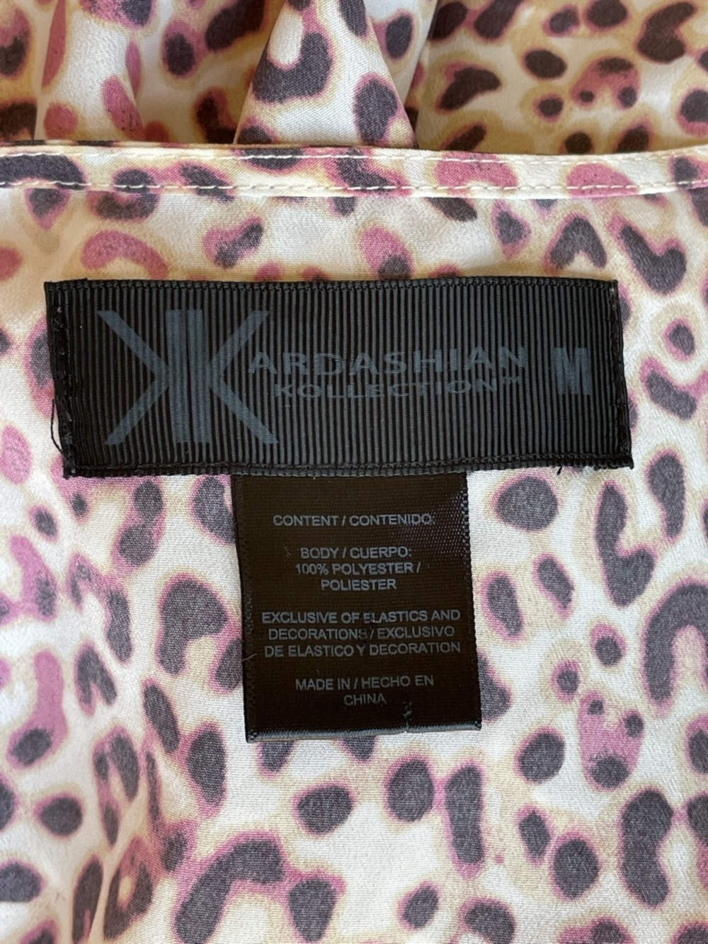 Kardashian Kollection Pastel Leopard Dress in Pink and Cream 2013 Collection - M - Picture 8 of 9